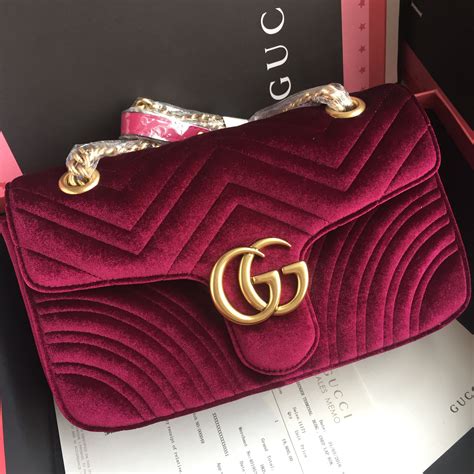 gucci red velvet marmont bag|gucci marmont price increase.